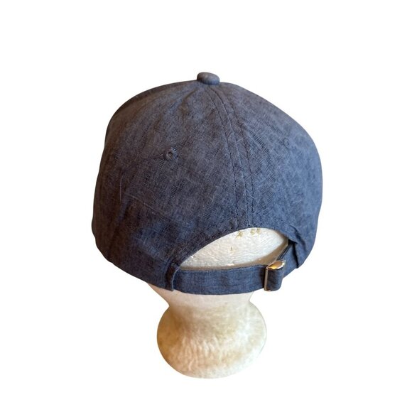 Miami Beach Embroidered Adjustable Baseball Cap Denim Look Gray 100% Cotton Unis - Picture 3 of 6